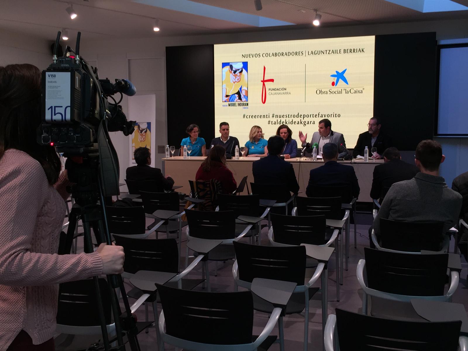 Fundaci&oacute;n Caja Navarra y Obra Social La Caixa a&uacute;nan esfuerzos con la Fundaci&oacute;n Miguel Indur&aacute;in Fundazioa para ayudar al deporte navarro